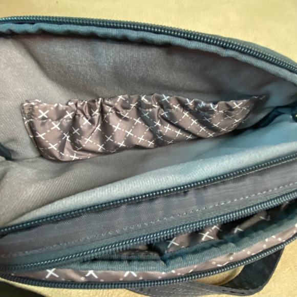 Lug Avion & Punter Quilted Tote Bag Set Sparkle Bottom Gray Travel Weekender EUC - Picture 12 of 13